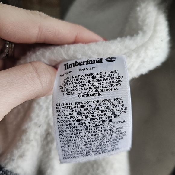 Timberland Insulated Buffalo shirt jacket in beige - Picture 6 of 15